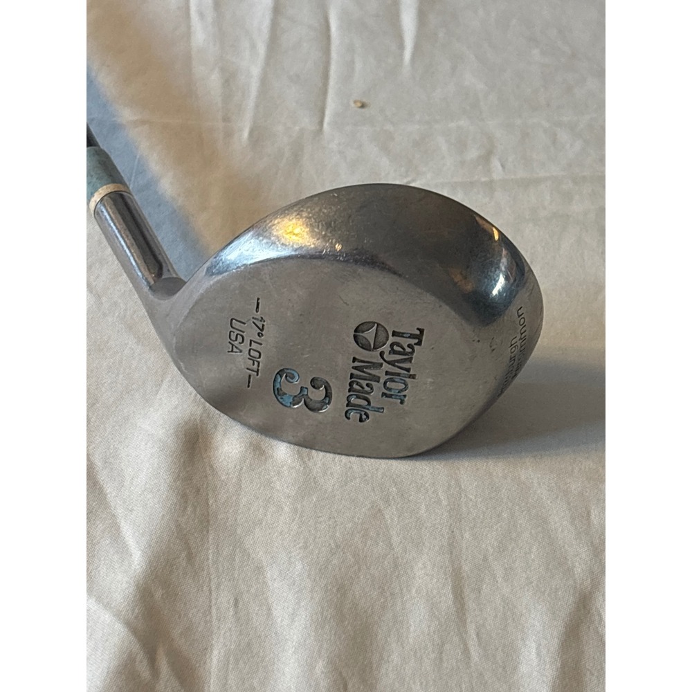 TaylorMade Metalwood‎ 3 Wood Mens 41.5" Silver Good Pittsburgh Persimmon 17 Loft